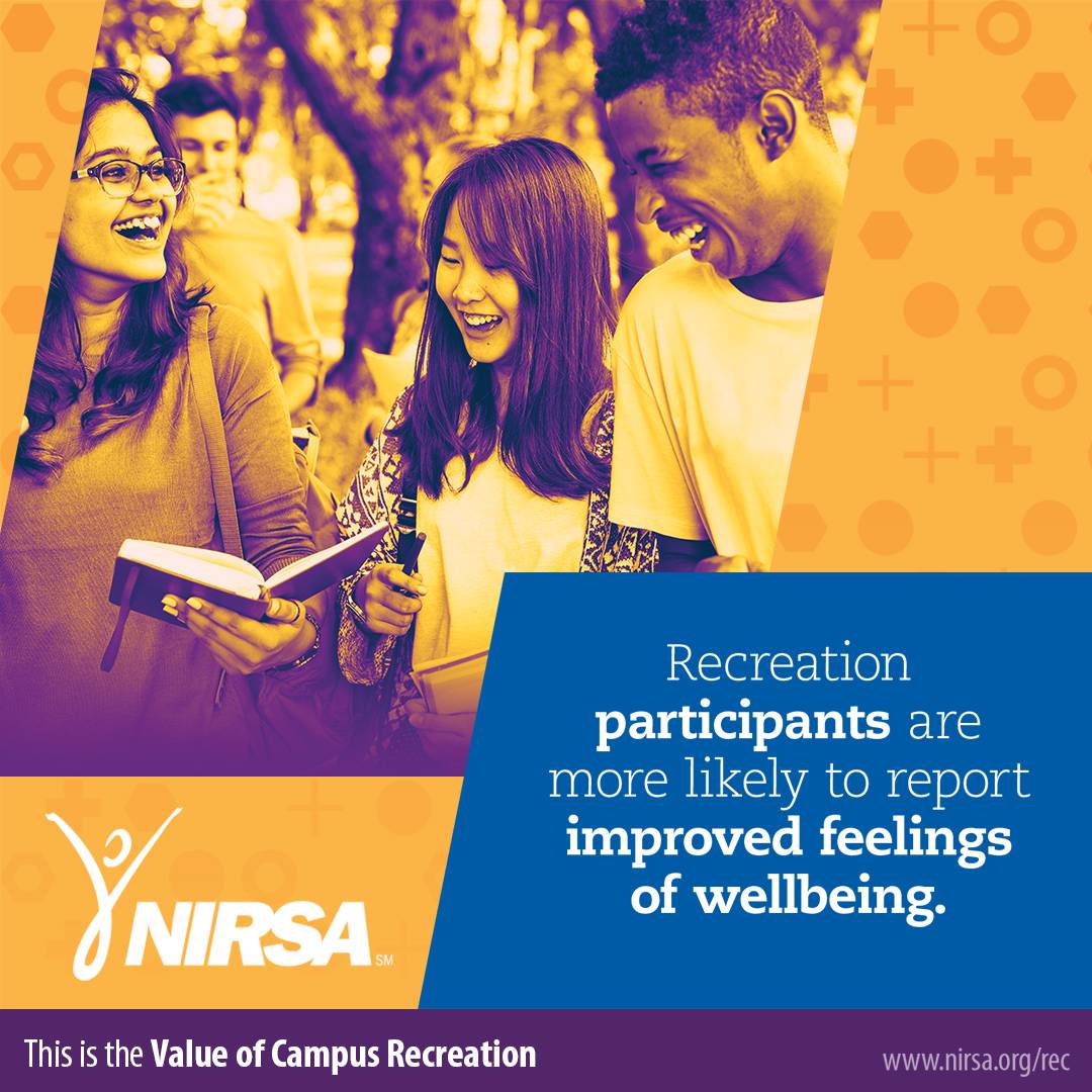 Recreation participants are more likely to report improved feelings of well-being.
